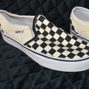 VANS Classic Slip-On Platform Canvas Checkerboard Unisex Skate VN00018EBWW